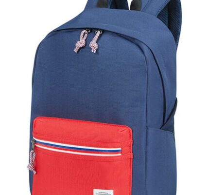 American Tourister Městský batoh Upbeat Zip 19,5 l – modrá/červená