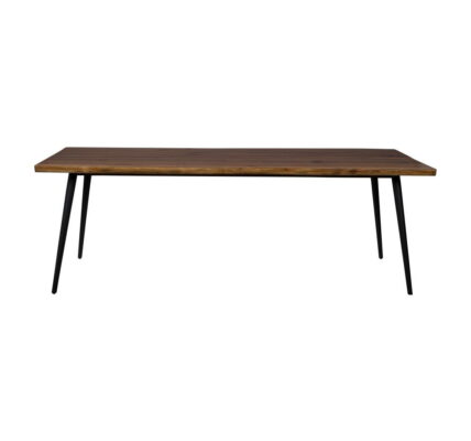 Jedálenský stôl s čiernymi oceľovými nohami Dutchbone Alagon Land, 220 x 91 cm