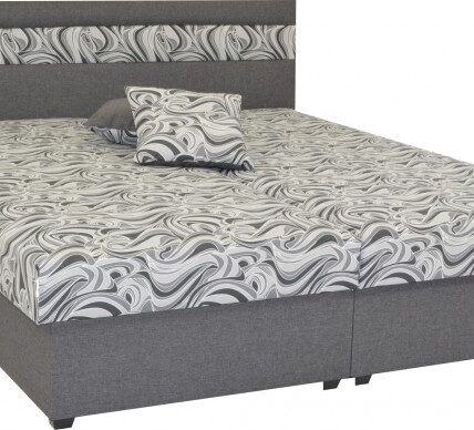 Čalúnená posteľ Mexico 160×200, šedá, vrátane úp