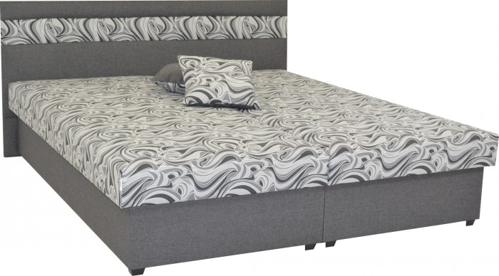 Čalúnená posteľ Mexico 180×200, šedá, vrátane úp