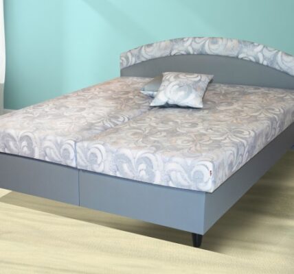 Čalúnená posteľ Corveta 180×200, šedá, vrátane matracov a úp