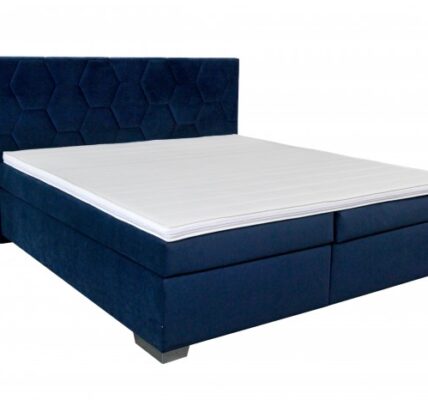 Posteľ Boxspring Hexa 180×200, vrátane matraca a topperu