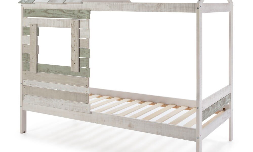 Detská posteľ s konštrukciou z borovicového dreva Marckeric Perle, 90 x 190 cm
