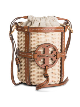 Tory Burch Kabelka Miller Wicker Bucket Bag 55297 Béžová