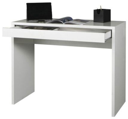 Sconto Písací stôl OSTARA biela/vysoký lesk