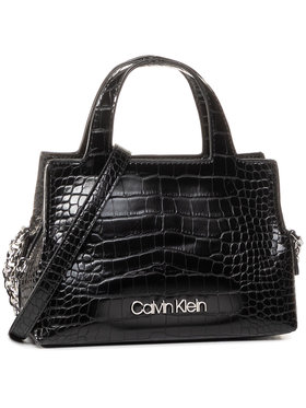 Calvin Klein Kabelka Neat Croc Tote Mini K60K606766 Čierna