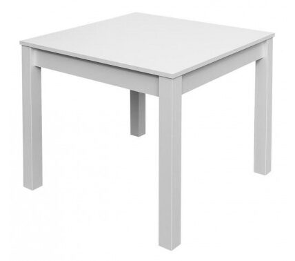 Jedálenský stôl David 80×80 cm, biely