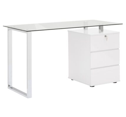 Sconto Písací stôl XINGU kov/biela