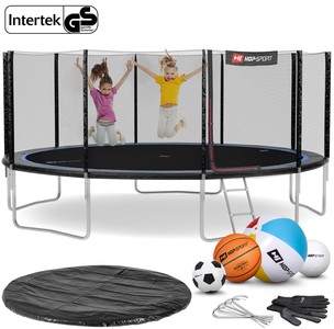 Trampolína 16 ft (488 cm) s vonkajšou sieťou Čierno/modrá