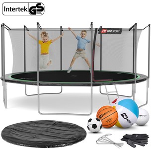 Trampolína 16 ft (488 cm) s vnútornou sieťou Čierno/zelená