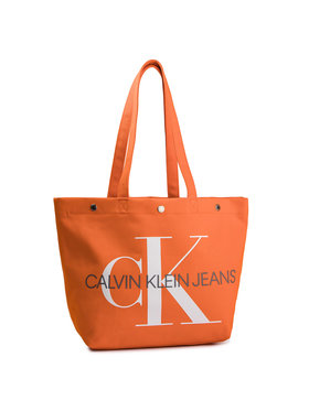 Calvin Klein Jeans Kabelka Canvas Utility Ew Bottom Tote M K60K605310 Oranžová