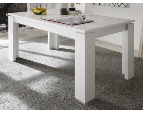 Jedálenský stôl Universal 160×90 cm, biely