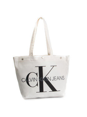 Calvin Klein Jeans Kabelka Canvas Utility Ew Bottom Tote M K60K605310 Biela