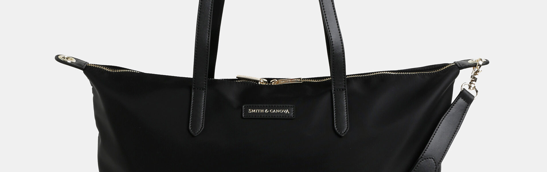 Čierna cestovná taška s vreckom na notebook Smith & Canova