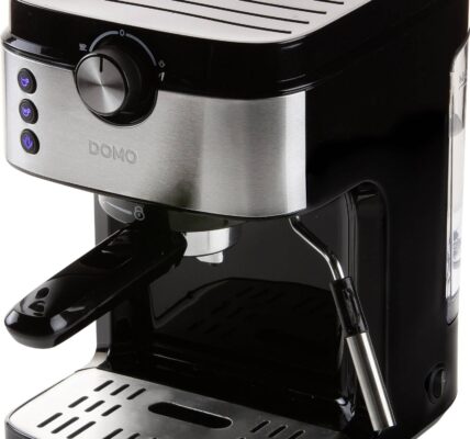 Pákový kávovar DOMO DO711K, 1450 W, čierna, nerezová oceľ