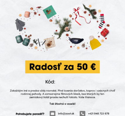 Vianočný elektronický poukaz zo ZOOTu v hodnote 50 €