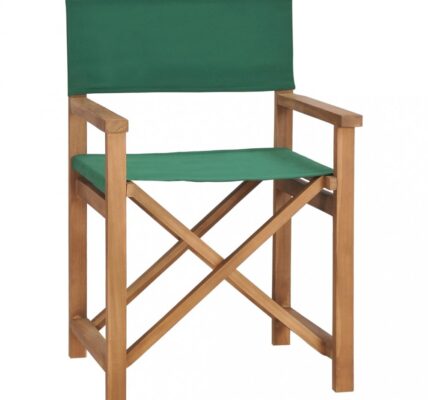 Režisérska stolička teakové drevo Dekorhome Zelená