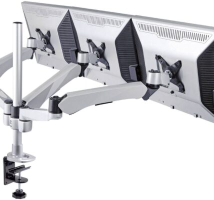 Stolový držiak monitoru SpeaKa Professional SP-1624812, 25,4 cm (10″) – 61,0 cm (24″), striebornočierná