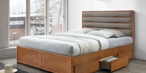 Manželská posteľ BETRA orech / béžová 160 x 200 cm
