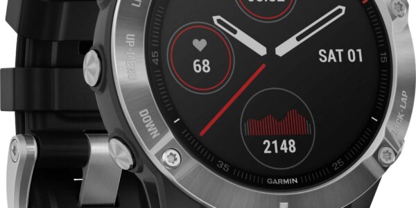 Smart hodinky Garmin fenix 6 Silver w/Black Band (no MAP/Music/Pay)