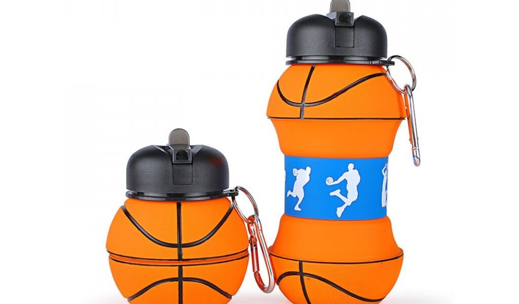Skladacia cestovná fľaša basketbalová lopta