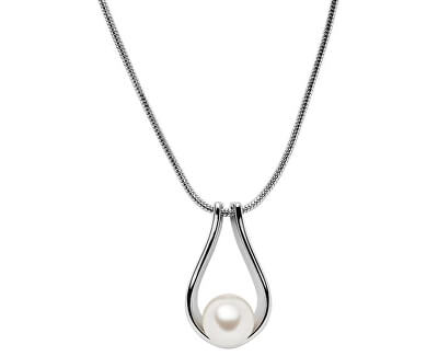 Skagen Dámsky oceľový náhrdelník s perlou SKJ1326040 (retiazka, prívesok)