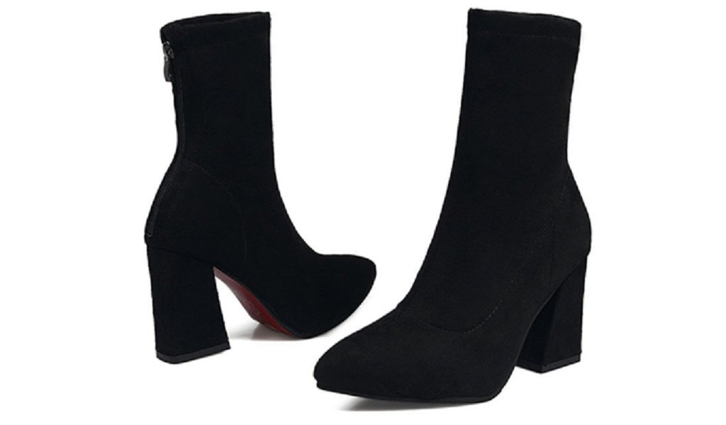 Štýlové dámske členkové topánky – Čierne Veľkosť: 37