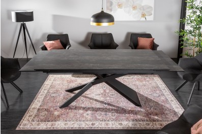 Bighome – Jedálenský stôl GLOBE II. 180-220-260 cm – sivá, čierna