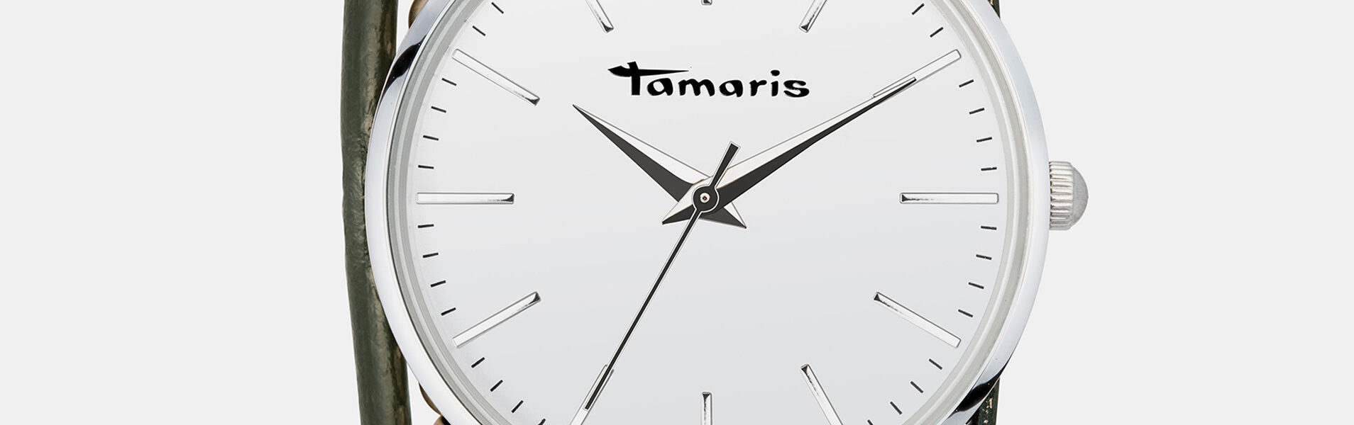 Dámske hodinky so zeleným remienkom Tamaris