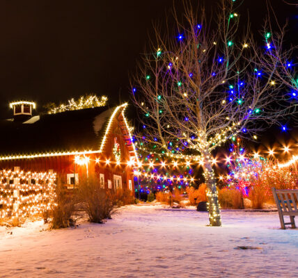 Vianočné osvetlenie v podobe reťazí, záclon či svietiacich cencúľov