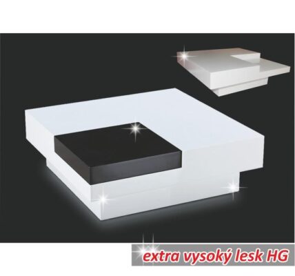 Konferenční stolek ELIOT biela / čierna lesk