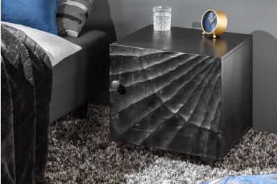 Bighome – Nočný stolík MATIS 50 cm – čierna