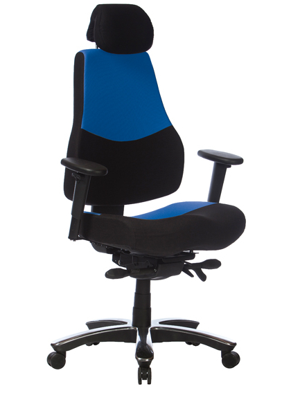KAPA Kancelárska stolička RANGER modro-čierny pre 24hod. prevádzka