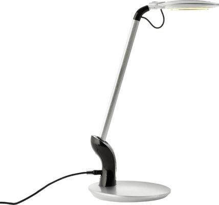 LED lampička na písací stôl Brilliant Elina G99054/58, 8 W, strieborná