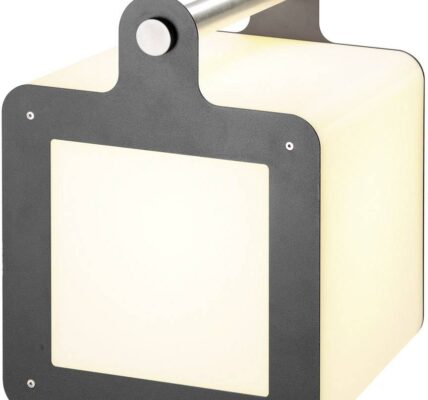 LED kocka, vonkajšie dekoračné osvetlenie SLV Omnicube 227545, E27, 24 W, biela, antracitová