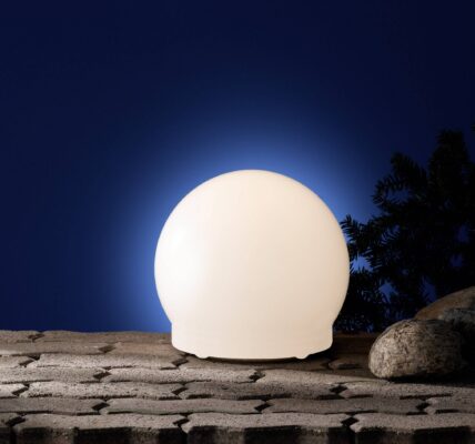 LED guľa, vonkajšie dekoračné osvetlenie WOFI Lua 8308.01.06.0300, E27, 25 W, biela