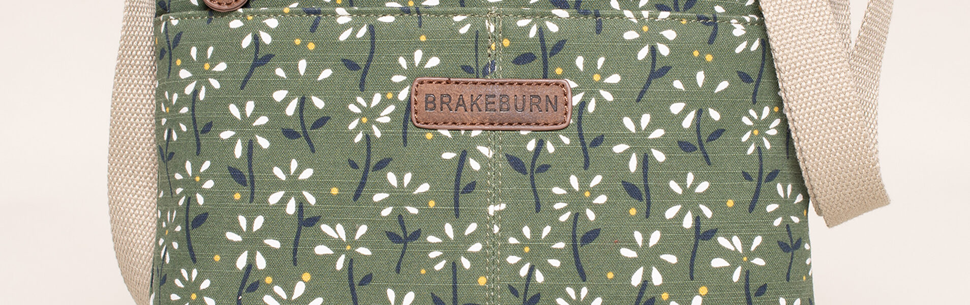 Zelená kvetovaná crossbody kabelka Brakeburn