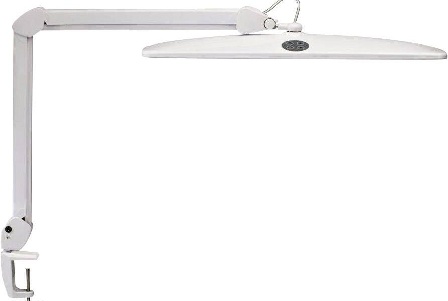LED lampička na písací stôl s uchytením Maul Work 8205202, 21 W, biela