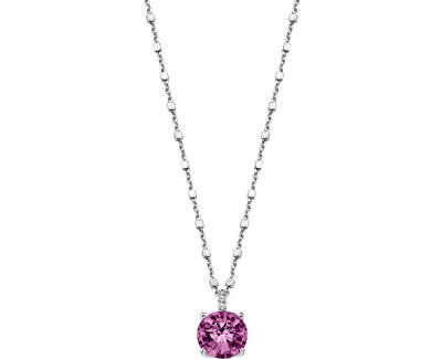 Lotus Silver Elegantný strieborný náhrdelník so zirkónmi LP2005-1 / 2 (retiazka, prívesok)