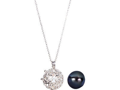 JwL Luxury Pearls Strieborný náhrdelník s vymeniteľnou pravou perlou JL0491 (retiazka, prívesok)