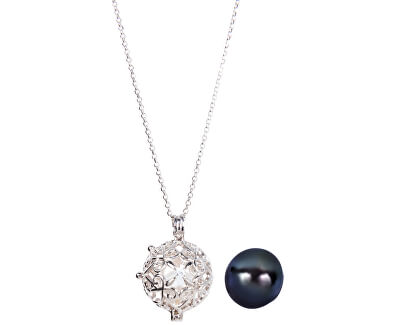 JwL Luxury Pearls Strieborný náhrdelník s vymeniteľnou pravou perlou JL0491 (retiazka, prívesok)