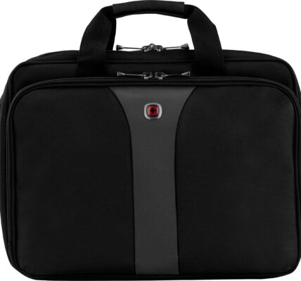 Taška na notebook Wenger Legacy Double Gusset 600648 s max.veľkosťou: 40,6 cm (16″) , čierna, sivá