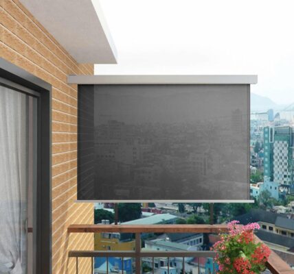 Multifunkčný balkónová zástena 180 x 200 cm Sivá