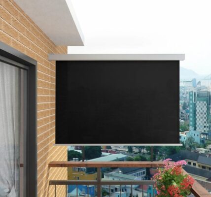 Multifunkčný balkónová zástena 180 x 200 cm Čierna
