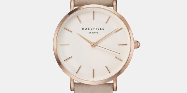Dámske hodinky s ružovým semišovým remienkom Rosefield