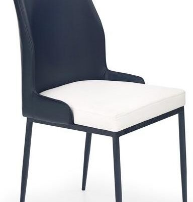 HALMAR Jedálenská stolička K199 bielo-čierna
