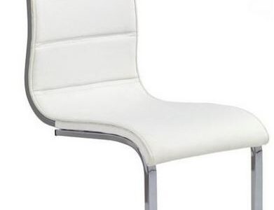 HALMAR Jedálenská stolička K104 šedá/biela eko koža