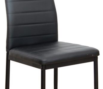 TEMPO KONDELA jedálenská stolička COLETA NOVA čierná ekokoža/čierná podnož