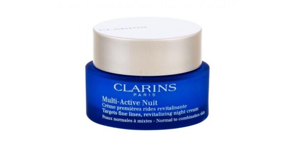 Clarins Multi-Active 50 ml nočný pleťový krém pre ženy na normálnu pleť; na všetky typy pleti; proti vráskam; Prírodný