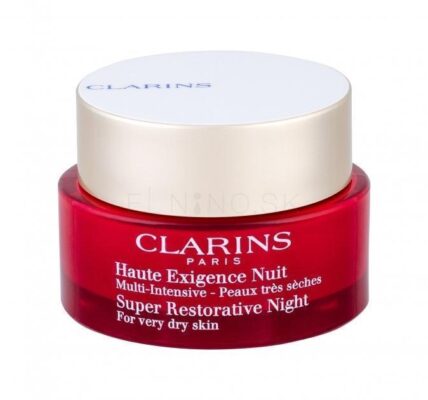 Clarins Super Restorative Night 50 ml nočný pleťový krém tester pre ženy na suchú pleť; výživa a regenerácia pleti; na dehydratovanu pleť; Prírodný